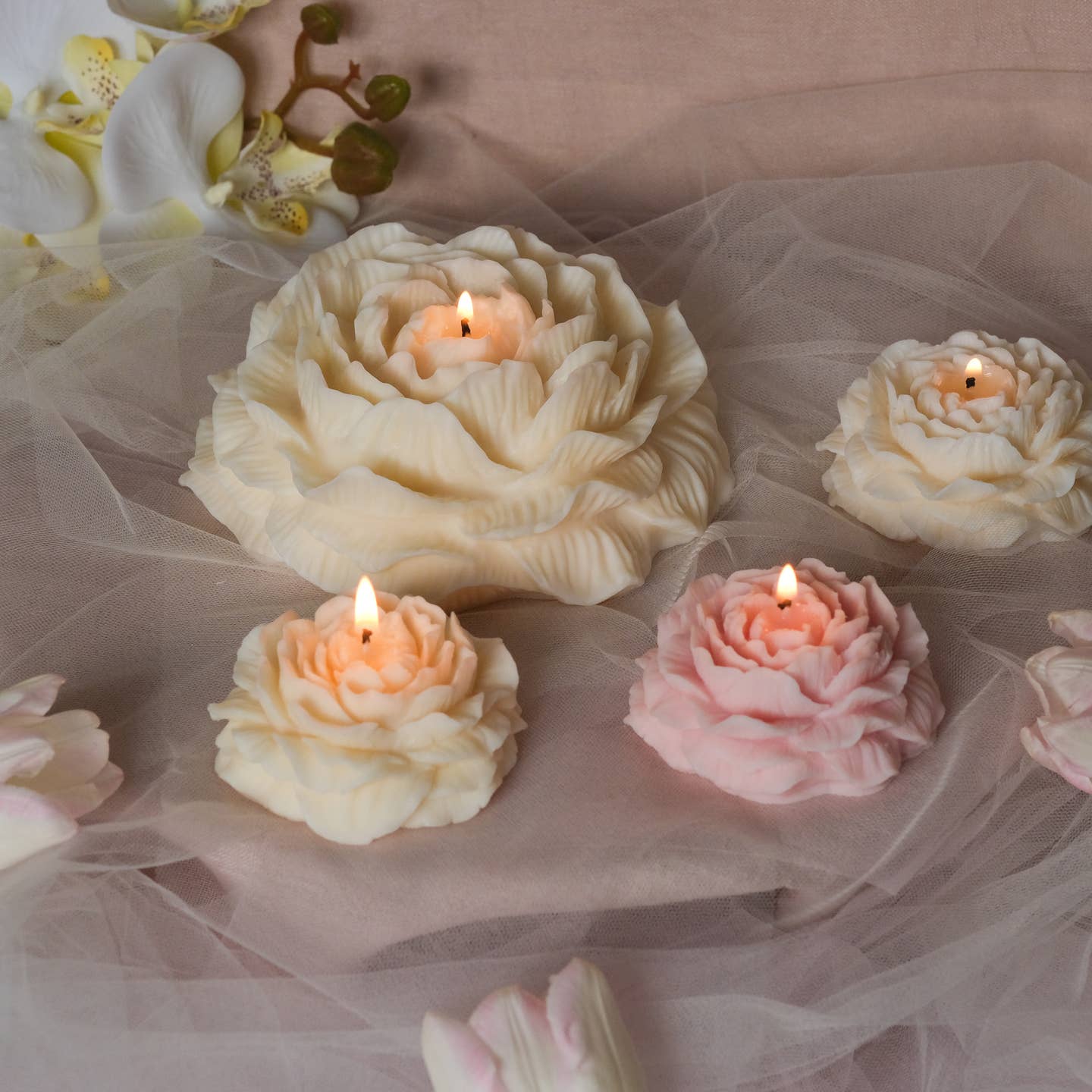 Peony Flower Candle - AESHE