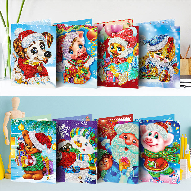 Diamond Painting Christmas Set (8 kaarten)